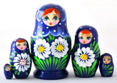 Матрешка Цветочная 5 мест 10см