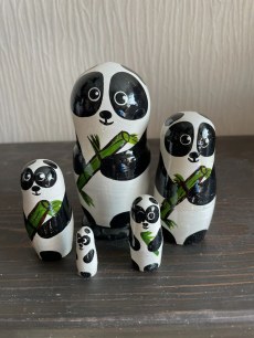 Матрешка Панда 5мест В11см
