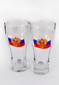 Набор из 2х пивных бокалов "Россия"