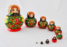 Матрешка Ягодка-Малинка кубышка 9 мест
