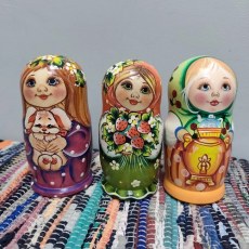 Матрешка Аленушка 5мест 15см Микс