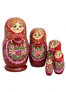 Матрешка Красная горка 5мест 18см средняя