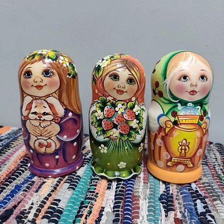 Матрешка Аленушка 5мест 15см Микс