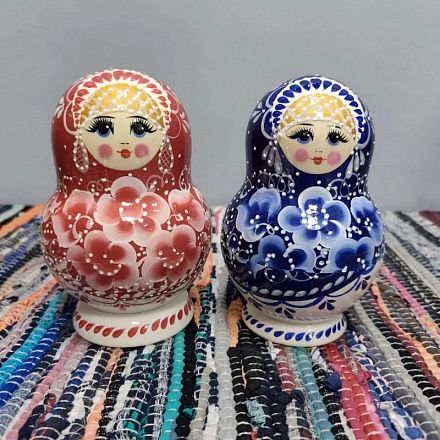 Матрешка Вологодское кружево 10мест 18см кубышка