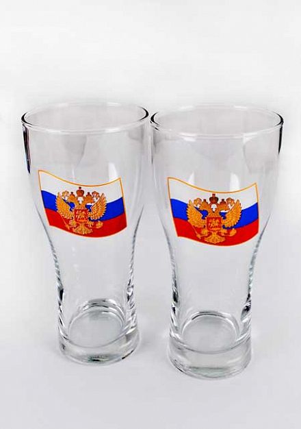Набор из 2х пивных бокалов "Россия"