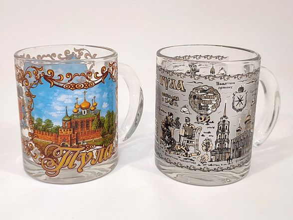 Кружка чайная цвет.стекло Тула
