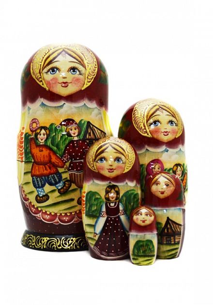 Матрешка Русские мотивы 5м. 18см.