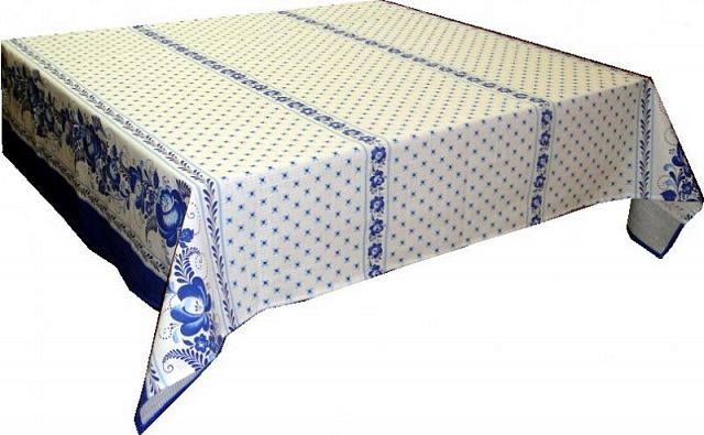 Скатерть "Гжель" 2х1,5м  09010